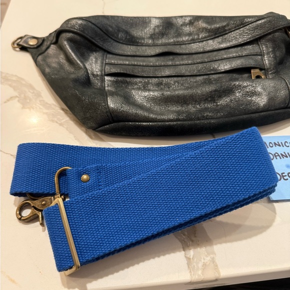 Distressed Silver PT Cross Your Heart Sling + French Blue PT Strap - Picture 2 of 10